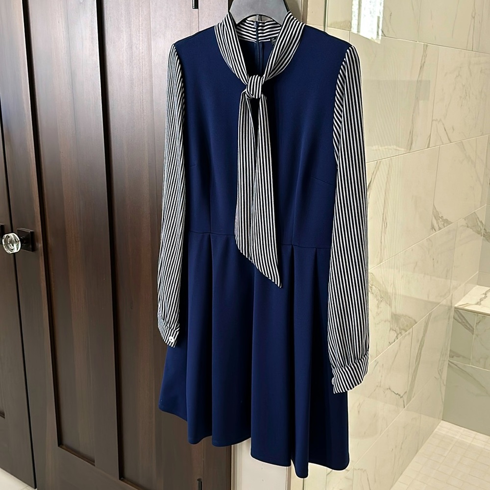 MODCLOTH Navy Bow Dress